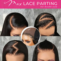 TRESS NOBLE Straight Human Hair Lace Part Wig | Max 9×6 Lace Wear & Go Glueless for Beginners