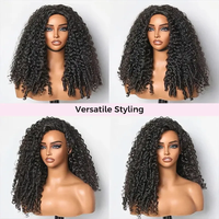 TRESS NOBLE Burmese Curly Human Hair Half Wig | InvisiFit Strap Wear & Go Glueless for Beginners