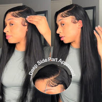 TRESS NOBLE Straight Human Hair Lace Part Wig | Max 9×6 Lace Wear & Go Glueless for Beginners