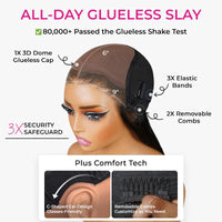 TRESS NOBLE Straight Human Hair Lace Part Wig | Max 9×6 Lace Wear & Go Glueless for Beginners