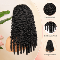 TRESS NOBLE Burmese Curly Human Hair Half Wig | InvisiFit Strap Wear & Go Glueless for Beginners