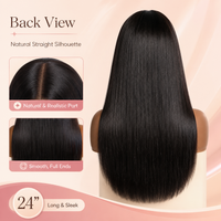 TRESS NOBLE Straight Human Hair Lace Part Wig | Max 9×6 Lace Wear & Go Glueless for Beginners