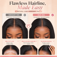 TRESS NOBLE Straight Human Hair Lace Part Wig | Max 9×6 Lace Wear & Go Glueless for Beginners