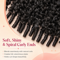 TRESS NOBLE Burmese Curly Human Hair Half Wig | InvisiFit Strap Wear & Go Glueless for Beginners