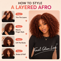 TRESS NOBLE Brown Jerry Curly Wig, 7x5 Lace Closure Glueless, Glam‑Ready Statement Curls, Eye‑Catching Color for Night Out