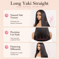 TRESS NOBLE Straight Human Hair Lace Part Wig | Max 9×6 Lace Wear & Go Glueless for Beginners