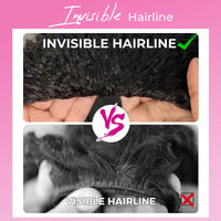 TRESS NOBLE Zigzag Small Curl Human Hair Half Wig | InvisiFit Strap Wear & Go Glueless for Beginners