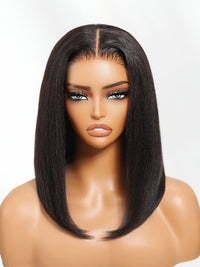 TRESS NOBLE Glueless Lace Human Hair Natural Black Wig for Beginners