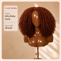 TRESS NOBLE Brown Jerry Curly Wig, 7x5 Lace Closure Glueless, Glam‑Ready Statement Curls, Eye‑Catching Color for Night Out