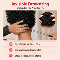 TRESS NOBLE Coily Curly Half Wig Seamless Kinky Curly Flip‑Over Wig