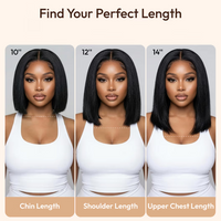 TRESS NOBLE Glueless Lace Human Hair Natural Black Wig for Beginners