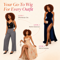 TRESS NOBLE Brown Jerry Curly Wig, 7x5 Lace Closure Glueless, Glam‑Ready Statement Curls, Eye‑Catching Color for Night Out