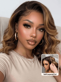 TRESS NOBLE Glueless Lace Human Hair Wavy Bob Drawstring Wig